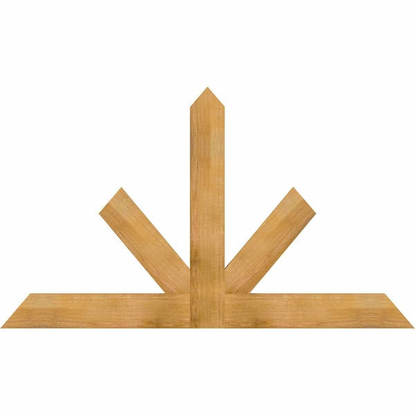 Ekena Millwork Saratoga Rough Sawn Timber Gable Bracket, Western Red Cedar, 72"W x 42"H x 2"D x 6"F, 14/12 Pitch GBW072X42X0206SAR00RWR - main